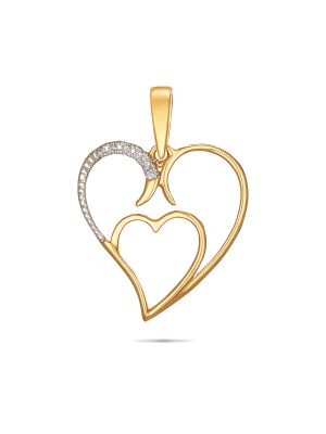 Double Heart Diamond Pendant