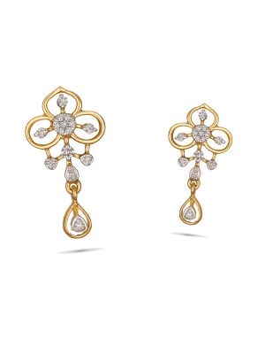 Floral Diamond Earring