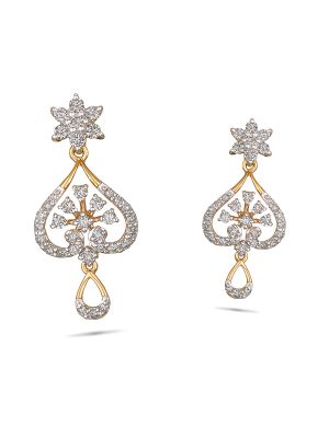 Enticing Floral Diamond Earring