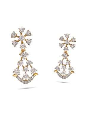 Gorgeous Floral Diamond Earring