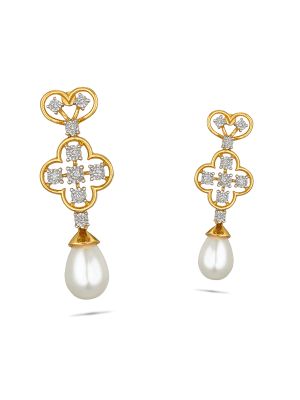 Enticing Floral Diamond Earring