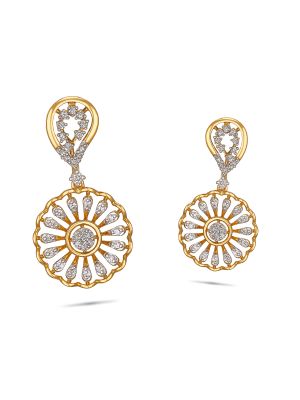 Impressive Floral Diamond Earring