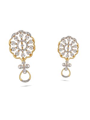 Enchanting Floral Diamond Earring