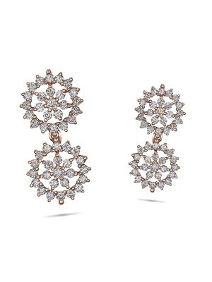 Impressive Floral Diamond Earring