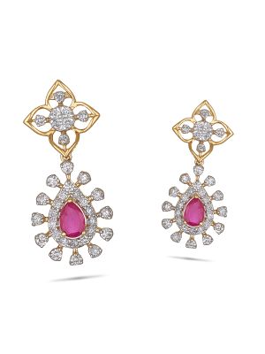 Latest Flower Design Diamond Earring