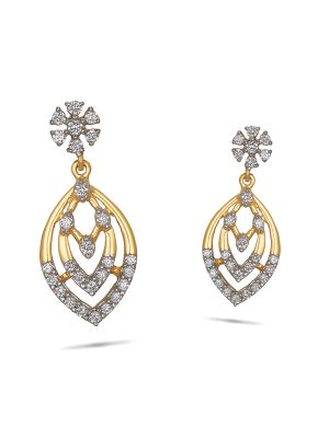 Enticing Floral Diamond Earring