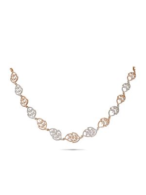 Enticing Leaf Design Diamond Necklace