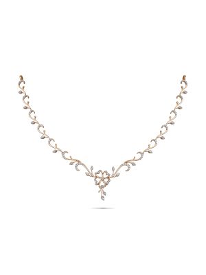 Enticing Floral Diamond Necklace