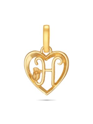 Letter H Gold Kids Pendant