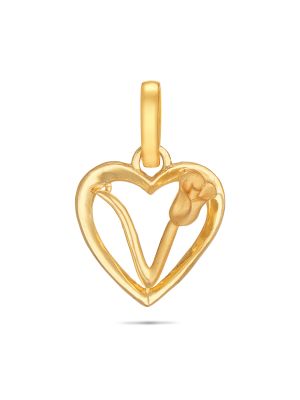 Letter V Gold Kids Pendant