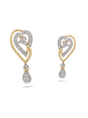 Heart Design Diamond Earring