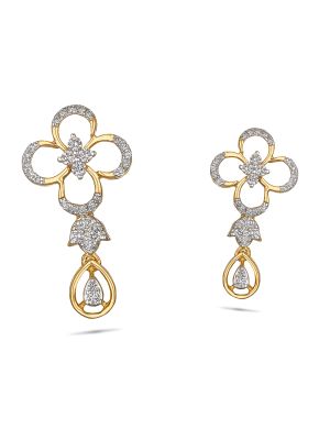 Floral Diamond Earring
