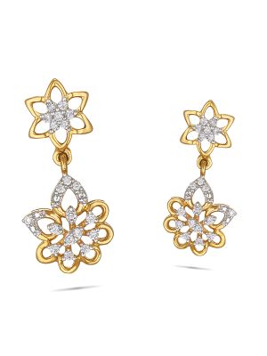 Enticing Floral Diamond Earring