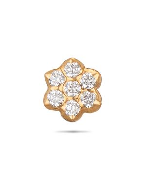 Diamond Floral Nose Pin