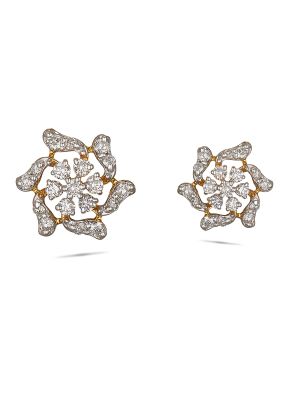 Enticing Floral Diamond Earring