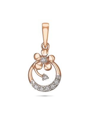 Stylish Floral Diamond Pendant