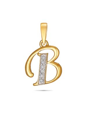 Letter B Diamond Pendant