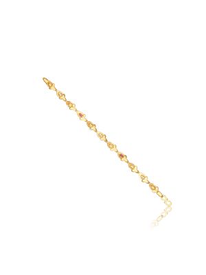 22K Gold Bracelet For Women with Cz - 235-GBR3268 in 6.300 Grams