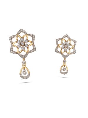 Enticing Floral Diamond Earring