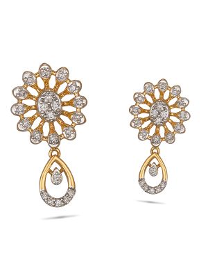 Stunning Floral Diamond Earring