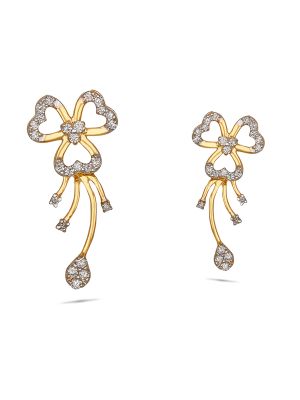 Latest Flower Design Diamond Earring