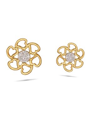 Heart Design Diamond Earring