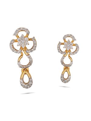 Enchanting Floral Diamond Earring