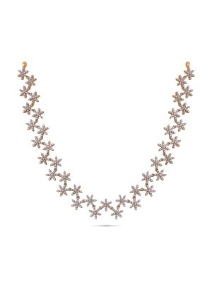 Enticing Floral Diamond Necklace