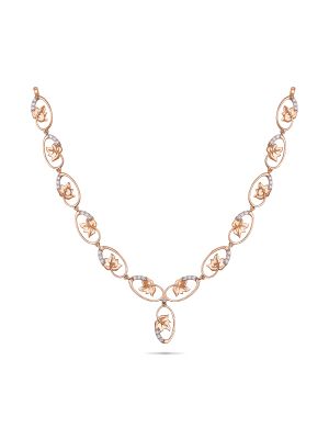 Enchanting Leaf Design Diamond Necklace