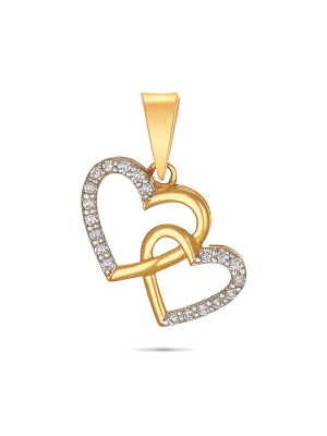 Double Heart Diamond Pendant