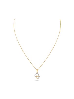 Elegant Diamond Heart Pendant With Chain