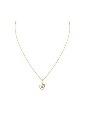 Heart Design Diamond Pendant With Chain