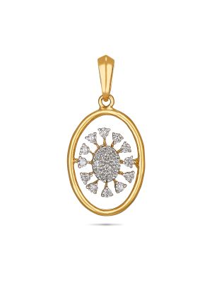 Stylish Floral Diamond Pendant