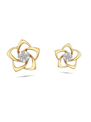 Enticing Floral Diamond Earring