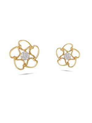 Heart Design Diamond Earring