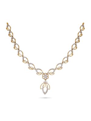 Enticing Floral Diamond Necklace