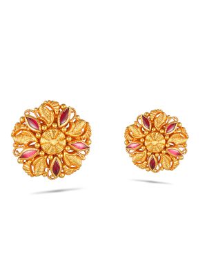 Elegant Floral Gold Earring