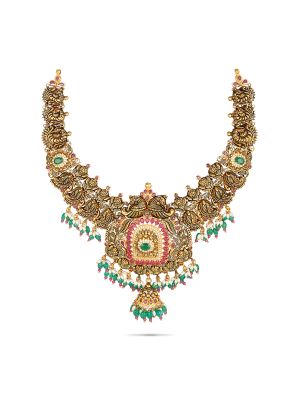 Alluring Peacock Gold Necklace