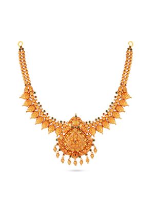 Royal Annam Leaf with Lotus Motif Necklace