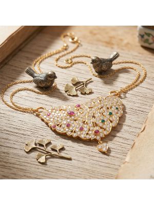 Festival Wear Multi Stone Gold Dollar