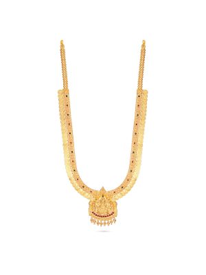 Florished Gold Lakshmi Coin Malai