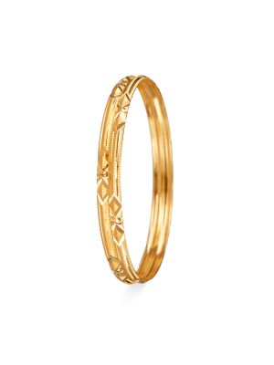 Wavy Dual-Tone Gold Bangle