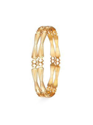 Contemporary Sleek Gold Bangle
