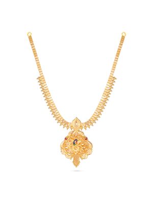 Divine Medallion Mayil Motif Necklace