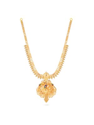 Embellished Mayil Gold Necklace