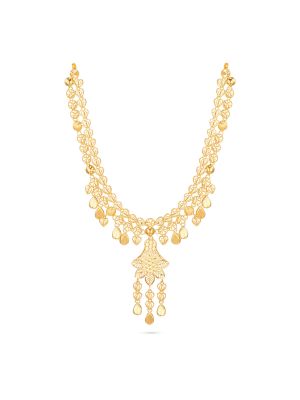 Elegant Floral Drop Motif Necklace