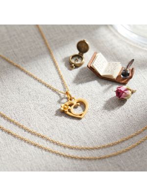 Petal Heart Charismatic Casting Gold Pendant