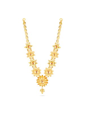 Fancy Flower Motif Necklace