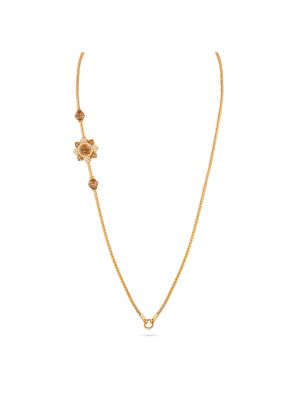 Antique Floral Stone Mugappu Chain 