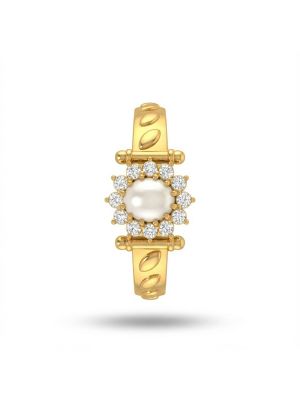 Pearl Halo Gold Ring 